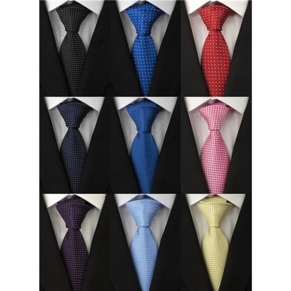 Men's Necktie Classic Silk Tie Woven Jacquard Neck Ties - Picture 2 of 8